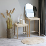 AltoBuy Mindy - Tabouret Hauteur 46,5 cm en Peuplier avec Assise Tressée