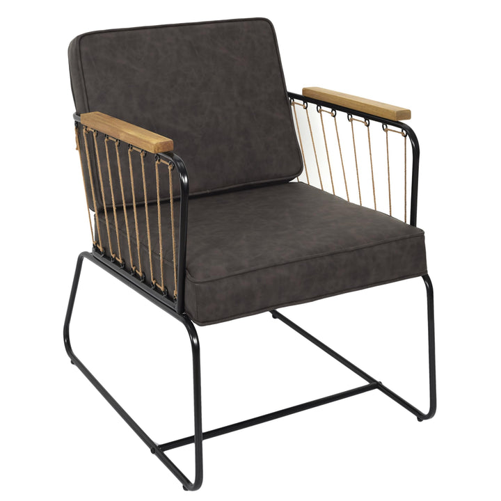 HOME DECO FACTORY - HD7163 Fauteuil Contemporain - Conçu pour Confort et Élégance - Assise Confortable - Pieds en Fer - Dimensions 63x79x73 cm - Hauteur d HOME DECO FACTORY - HD7163 Fauteuil Contemporain - Conçu pour Confort et Élégance - Assise Confortable - Pieds en Fer - Dimensions 63x79x73 cm - Hauteur d'Assise 43 cm - Couleur Marron