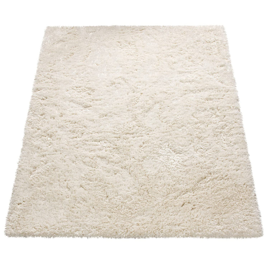 Paco Home Tapis Poils Hauts Moelleux Moderne Shaggy Style Flokati Confortable Uni Blanc, Dimension:120x160 cm