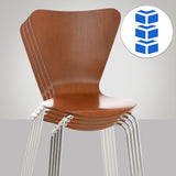 CLP Chaise Empilable Calisto en Bois - Assise Ergonomique - Chaise de Salle d'Attente en Bois Chaise, Hauteur Assise 45 cm -Couleurs au Choix: | Couleur Marron