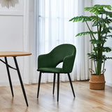 SVITA Hailey Lot de 2 chaises de Salle à Manger fauteuils de Cuisine tapissés Velours Vert foncé
