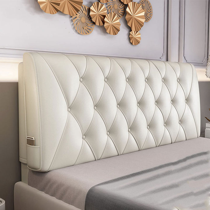 Tête De Lit Pleine Capitonnée En Similicuir Souple Tête De Lit Capitonnée Pour Lit Pleine Grandeur Housse De Soutien Coussin À Utiliser Avec Une Tête De Lit,Blanc,63 Tête De Lit Pleine Capitonnée En Similicuir Souple Tête De Lit Capitonnée Pour Lit Pleine Grandeur Housse De Soutien Coussin À Utiliser Avec Une Tête De Lit,Blanc,63
