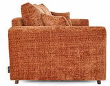 Lisa Design - Rune - canapé Droit 3 Places en Velours texturé, Rouille