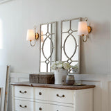 Loberon Millery Miroir - Métal Massif avec Une Patine à l'ancienne - Utilisation Polyvalente, Blanc Vieilli