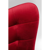 Kare Design - Fauteuil pivotant Velours Rouge Oscar