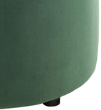 Tabouret Pouf Patin en Velours I Tabouret Coffre avec Espace De Rangement I Pouf Repose-Pieds, Couleur:Vert