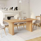 IDMarket - Table à Manger Extensible Rectangle Juliette 6-10 Personnes Pieds Lattes tasseau Bois Coloris chêne 160-200cm