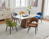 chairus Lot de 2 Chaises de Salle à Manger en Velours Moderne Fauteuil Rembourrée Chaise Pivotante à 360° pour Bureau Salon (Jaune-2 (Velours))