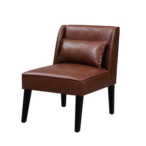 Teamson Home Fauteuil Chaise de Repos Lecture Relaxation Moderne en Faux Cuir Brun avec Coussins Versanora Marc VNF-00087-EU Teamson Home Fauteuil Chaise de Repos Lecture Relaxation Moderne en Faux Cuir Brun avec Coussins Versanora Marc VNF-00087-EU