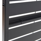 casa.pro Cloison de Séparation Intérieur Paravent Séparateur de Pièce Design Moderne pour Délimiter Différentes Espaces avec Motif Décoratif Salon Séjour Bureau Acier Galvanisé 200 x 100 x 50 cm Noir