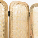 MACABANE ISA - Paravent Marron Bois de manguier et cannage Couleur Naturelle