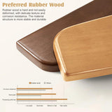 Table basse ronde en verre avec base en bois écrasé, tables d'appoint modernes en verre trempé, table de salon pour le salon, petite table ronde, simple et belle (transparent, 80 cm)