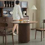 Table de salle à manger ronde en bois de pin, base de piédestal, table de cuisine, table de loisirs, meubles de restaurant, décoration élégante de salle à manger, design en bois durable