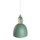 Chrasy E27 Moderne Metal Suspensions Luminaire Sphérique Plafonnier Lustre Industriel en Métal Plafonnier Lustre Plafonnier Lampe LED (Vert)