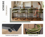 chairus 2PCS Tabourets de Bar Modernes, Chaises Hautes Cuisine, Vert