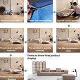 Fauteuil de Salon, Compression en éponge complète, Fauteuil de Salon en Daim Doux, canapé désossé, canapé de Sol Paresseux, canapé Pouf pour Salon Chambre à Coucher C,Double Seat