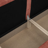 Canapé Convertible 3 Places avec Coffre de Rangement en Velours côtelé Rouille - Milla