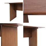sweeek - Table à Manger rectangulaire Effet Bois sculpté 4-6 Places. 170cm. Couleur Noyer