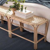 Banc Saro en Rotin Naturel Tressé à la Main, Fonctionnel et Polyvalent, Idéal pour Le Salon, l'Entrée ou la Chambre. Artisanal et Unique.