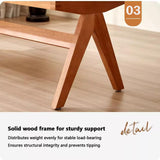 EYUIOPLM Banc d'entrée Rustique en chêne, Long Banc en Bois for Salon, Salle à Manger, Bout de lit,à Chaussures d'entrée d'intérieur de Style Ferme(Cherry Wood Finish,86cm)