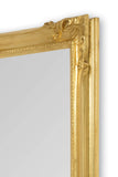 MO.WA Miroir Mural Classique Grand 82x142 Feuille d'or posée à la Main Miroir Baroque Style Ancien Louis XIV Contour Bois doré Miroirs muraux Classiques Salon Maison - Made in Italy