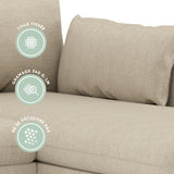 BUDWING Orlando Canapé Convertible d'angle Lit Chaise Longue Coffre Réversible Droite et Gauche Beige