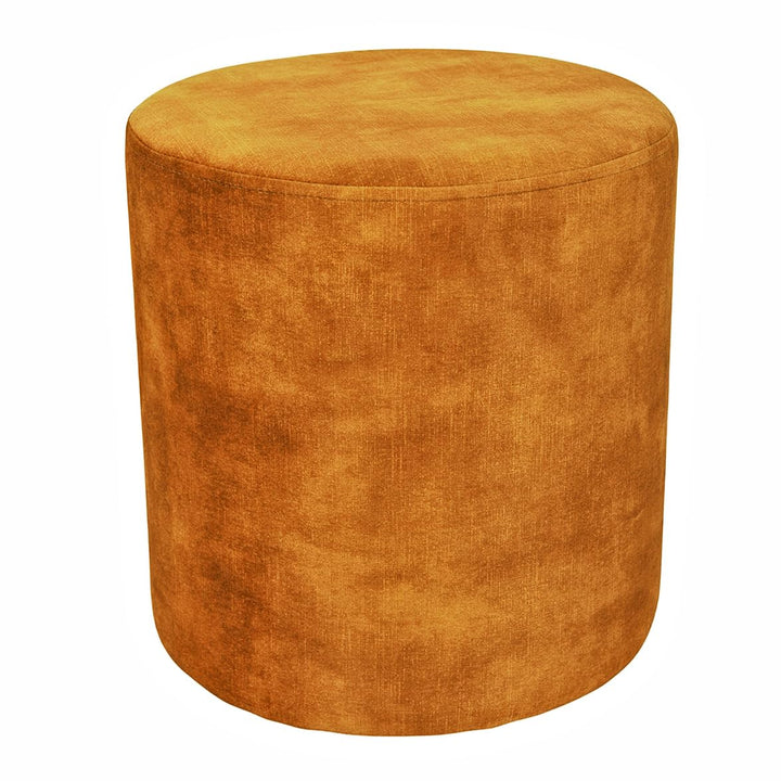 Meubletmoi Pouf/Repose-Pieds Rond D. 32 cm en Tissu Velours Jaune Moutarde – élégant et Compact – Joel Meubletmoi Pouf/Repose-Pieds Rond D. 32 cm en Tissu Velours Jaune Moutarde – élégant et Compact – Joel