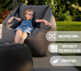 chilly pilley Pouf Fauteuil Mini Coussin De Siège Coussin De Sol avec Dossier Fauteuil pour Enfants Intérieur Et Extérieur Différentes Couleurs (Rouge)