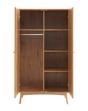 BAÏTA Armoire INES Effet chêne et cannage rotin 2 Portes