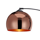 Versanora Lampadaire Arquer arc lampe de sol abat jour rose doré marbre noir VN-L00011-EU