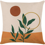 ARNTY Housse de Coussin, Housse Coussin 45x45 Lot de 4 Housses de Coussin Taie d'oreiller Décoratif Canapé pour Chambre, Canapé, Chaise, Lit,Jardin (Géométrie-Lin)