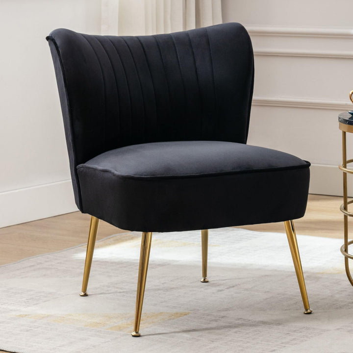 chairus Chaise de Salon en Velours Fauteuil de Chambre Comfortable Chaise Rembourrée Canapé 1 Place (Noir- 1 Piece) chairus Chaise de Salon en Velours Fauteuil de Chambre Comfortable Chaise Rembourrée Canapé 1 Place (Noir- 1 Piece)
