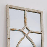 Loberon Millery Miroir - Métal Massif avec Une Patine à l'ancienne - Utilisation Polyvalente, Blanc Vieilli