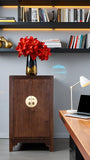 Fine Asianliving Armoire Chinoise Earthy Marron - Orientique Collection L70xP40xH120cm Armoire Chinoise Meubles Chinois Mobilier Oriental Asiatique Mandarin Pekin