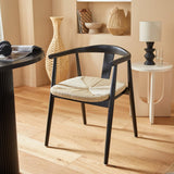 Atmosphera - Fauteuil à dîner Yamato hêtre Noir