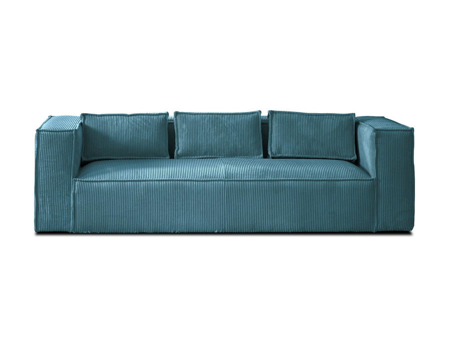 Lisa Design - Canapé Stella en Velours Côtelé - Sofa Bleu Canard 3 Places - Salon Lisa Design - Canapé Stella en Velours Côtelé - Sofa Bleu Canard 3 Places - Salon