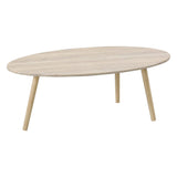 Table Basse de Style Élégant pour Salon Table avec Pieds Solides en Bois MDF revêtu PVC 110 x 60 x 40 cm Effet Chêne et Bois