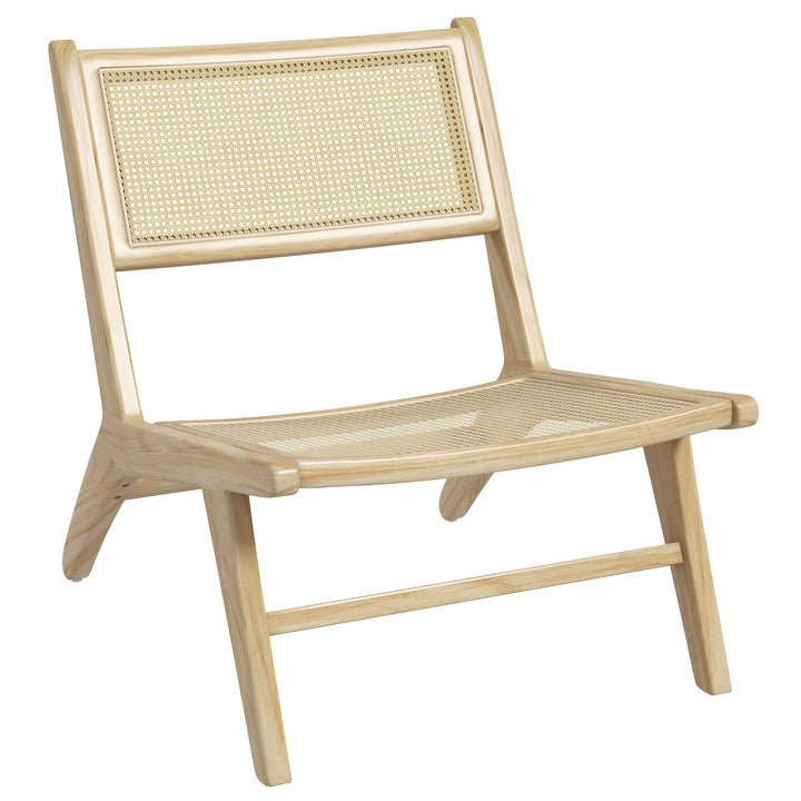 HOMCOM Fauteuil de Salon Relax, Fauteuil Lounge, Design bohème, Structure Bois d HOMCOM Fauteuil de Salon Relax, Fauteuil Lounge, Design bohème, Structure Bois d'hévéa, Dossier Assise cannage, Assise Profonde, pour Salon/Chambre, Naturel