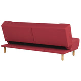 Canapé Fixe 3 Places en Tissu Rouge Design Scandinave Ultra Confortable et Élégant Beliani