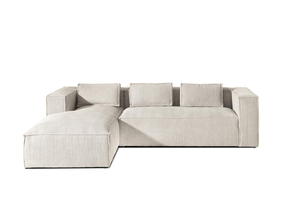 Lisa Design - Canapé d'angle Stella - Canapé 4 Places en Velours Côtelé - Style Contemporain - Fabriqué en Europe - Gauche,