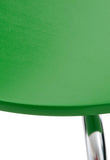 CLP Chaise Empilable Diego I Chaise De Salle À Manger Confortable I Structure Métallique, Assise en Bois I Design Ergonomique Peu Encombrant, Couleur:Vert