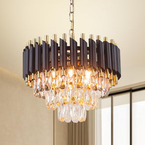 FRIXCHUR Lustre en cristal moderne 15.7 FRIXCHUR Lustre en cristal moderne 15.7