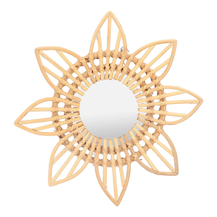 LKPOMI Rotin Boho Art Innovant Décoration Rotin Fleur Circulaire Tenture Murale Miroir Rétro Dressing Maquillage Miroir pour Ferme, Salon, Chambre, Salle de Bain(L) LKPOMI Rotin Boho Art Innovant Décoration Rotin Fleur Circulaire Tenture Murale Miroir Rétro Dressing Maquillage Miroir pour Ferme, Salon, Chambre, Salle de Bain(L)