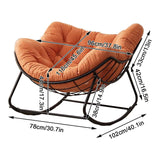 WNRLL Moderne Rocking Chair avec Haut Dossier, Rembourré Chaise Coulissante, Glider Chaise pour Salon/Chambre/Arrière-Cour/Balcon,2