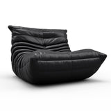 Togo Pouf poire haut de gamme non compressé pour adultes, canapé de sol en mousse à mémoire de forme avec tissu doux, fauteuil de salon confortable pour salon, chambre à coucher, appartement, cuir
