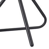 Relaxdays, noir basse d'appoint design en métal avec poignée, chevet ronde, Table de café incurvée, HxD env. 59 x 40cm, Acier, 1 élément