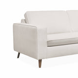 Alice's Home - Canapé lit 3 Places Ivoire avec Matelas 12cm d'épaisseur. fabriqué en France