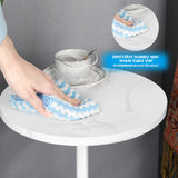 Smusei Table Basse Ronde Noire avec Base en Marbre - Table d'Appoint de 32 cm pour Canapé, Salon, Chambre à Coucher et Petit Espace - Blanche