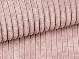Vente-unique - Canapé d'angle Gauche Convertible en Velours côtelé Rose poudré Amelia