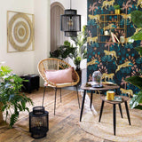 Atmosphera - Fauteuil Keko en métal et rotin